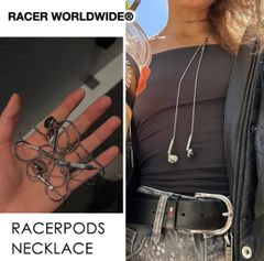 RACERWorldwide 有線イヤホン型ネックレス シルバー レーサー - メルカリ