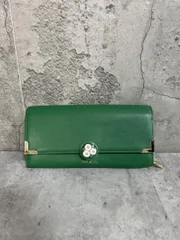 PAUL & JOE ACCESSOIRES (ポール＆ジョーアクセソワ かぶせ長財布 フラワーブローチ 長 財布 size-/緑 ■■◎レディースのサムネイル