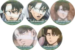 【中古】バッジ・ビンズ リヴァイ・アッカーマン 缶バッジ5個セット 「進撃の巨人 10 Years Journey POP UP SHOP」