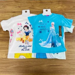 新品 DISNEY ディズニー 白雪姫 アナと雪の女王 エルザ 子供 キッズ用 Tシャツ 4枚セット サイズ95 / 302207 在★2