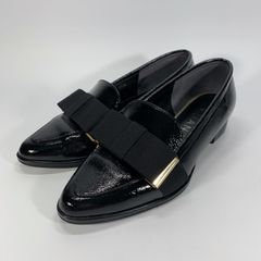 DIANA グログランリボンのオペラシューズ プラチナ／グリッター DIANA ダイアナ リボングリッター オペラシューズ ローファー 24cm