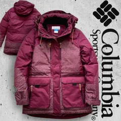 Columbia Sportswear コロンビア スポーツウェア アウトドア OMNI-WIND メランジ調切替 フードデッド ナイロン ジップアップ ダウンジャケット ダウンコート レディース YLG001 ワイン ▲031▼30719k10