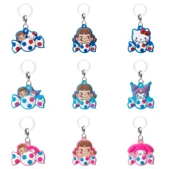 【中古】キーホルダー 全9種セット 「PEKO×サンリオキャラクターズ ぷっくりめじるしアクセサリー」