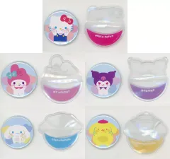 【中古】バッジ・ピンズ 全5種セット 「サンリオキャラクターズ PVCクリアケースつき缶バッジ～ぷにきゅきゅデザイン～」