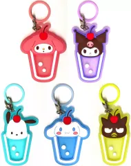 【中古】ストラップ 全5種セット 「サンリオキャラクターズ クリアクリームソーダめじるしラバーチャーム」