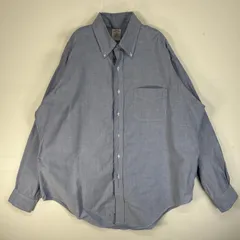 古着 80's/80年代 ヴィンテージ ブルックスブラザーズ Brooks Brothers 長袖シャツ Makers USA製 胸ポケ XL  ブルー系 無地 メンズ