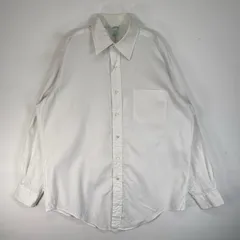 古着 80's/80年代 ヴィンテージ ブルックスブラザーズ Brooks Brothers 長袖シャツ カラーステイ Makers USA製 M  ホワイト系 無地 メンズ