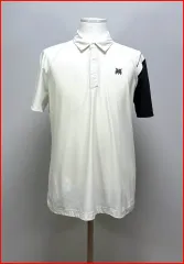 Lynx/ポリ素材 白 半袖 カラーTシャツ/サイズ 100/ヴィンテージ(C-30)