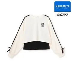 サイドライン&リボン長袖Tシャツ　タンクトップセット