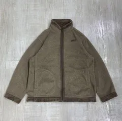 FIRST DOWN Zip Up Freeze Jacket ファースト ダウン ジップアップ アウトドア フリース ジャケット ブラウン 系 SIZE L
