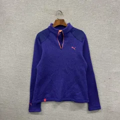 プーマ カジュアル 刺繍 ロゴ 弱起毛 ハーフジップ 長袖Tシャツ L A02294