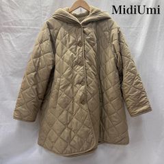 Midi Umi】人気型 フード付きロングダウンコート ベージュ 軽量 - メルカリ
