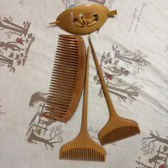 【タイムセール】つげ櫛セット　本つげ　アンティーク櫛　ヴィンテージ　コレクション