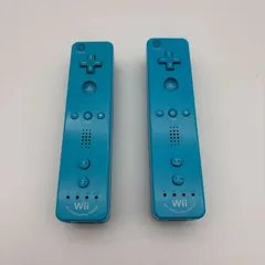 Nintendo Wii リモコン モーションプラス ブルー 2個セット コントローラー ゲーム 動作確認済み [中古]
