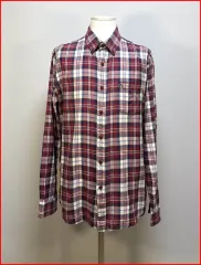 HAZZYS へジス/赤 チェック柄 長袖 ポロシャツ/105サイズ/ヴィンテージ(C-41)