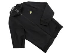 adidas アディダス ロゴ 刺繍 トラック ジャケット sizeM/黒 ◇■ メンズ