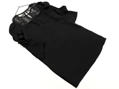 ZARA basic ザラ ベーシック レース 切替 Iライン ワンピース sizeS/黒 ■◇ レディース