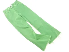 ZARA ザラ カットオフ デニムパンツ size34/緑 ■■ レディース