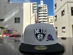 NEW ERA 59FIFTY With Rose ブルックリン・ネッツ グレー/ブラック 7 1/2サイズ ¥6820 ＋ 送料¥550