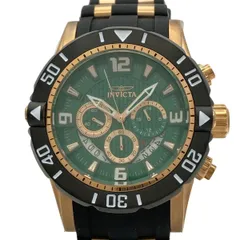 INVICTA(インヴィクタ) 腕時計美品  - 23712 メンズ SS/クロノグラフ グリーン