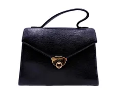 Ungaro ウンガロ レザー ハンド バッグ 黒 ■■ レディース