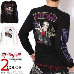 希少 ベティブープ ハフ コラボ ロンT 長袖Tシャツ L ピンク 両面 