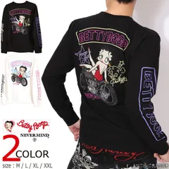 BETTY BOOP ロンTEE BBN-2601 ベティブープ NEVERMIND 刺繍 長袖Tシャツ