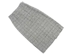 INGNI イング グレンチェック タイト スカート sizeM/白ｘ黒 ◇■ レディース