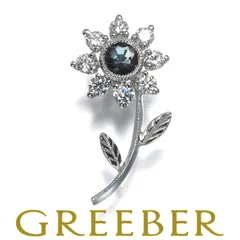 ミキモト ブローチ アレキサンドライト 0.26ct ダイヤ ダイヤモンド