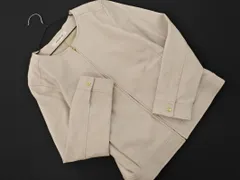 NATURAL BEAUTY BASIC ナチュラルビューティーベーシック フェイクレザー ノーカラー ジャケット sizeL/ライトグレージュ ◇■ レディース