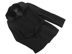 KUMIKYOKU 組曲 ウール100% ラビットファー 付き ジャケット size2/黒 ◇■ レディース