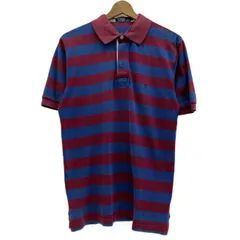 POLO by RALPH LAUREN　ポロシャツ　90s vintage　90年代　半袖　トップス　ハーフボタン　ボーダー　ワンポイント　ブランドロゴ　スモールポニー　刺しゅう　リブ袖　日本製　古着