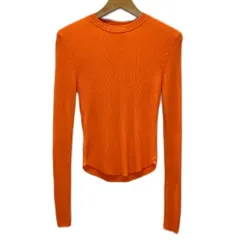 ZARA　ニット　長袖　リブニット　クルーネック　無地　セーター　トップス　薄手　シンプル　マニッシュ系　モード　古着