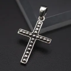 J699 ヴィンテージ 925刻印 ペンダント トップ クロス デザイン シルバー チャーム ヘッド