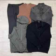 GU ジーユー カーディガン ベスト Gジャン マウンテンパーカー パンツ 5点セット すかし 編み ニット デニムジャケット Kappa