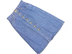 Lee リー デニム フロントボタン ロング デニムスカート sizeS/青 ■■ レディース