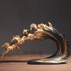 馬 金色 黄金 ゴールド 置物 オブジェ 干支 豪華 運 金運 健康運 出世運 家庭運 家内安全 インテリア 玄関 リビング オフィス 飾品 工芸品 幸運 長寿 贈り物 プレゼント 魔除け