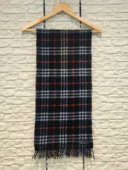 ㊳ Burberrys of LONDON カシミアチェックマフラー バーバリー ノバチェック 英国製