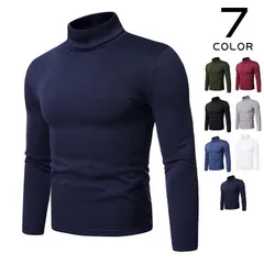 tシャツ メンズ タートルネック カットソー トップス 長袖 柔らか 裏起毛 防寒 秋 インナー