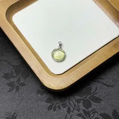 天然石★【リビアングラス】★六芒星ペンダント 天然石A 約14.1*14.1*5.3mm　ZB9796