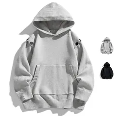 メンズ ニット セーター パーカー プルオーバーパーカー 保温 アウター 長袖パーカー フード付き 秋 秋物