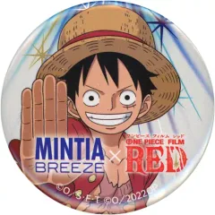 【中古】バッジ・ピンズ モンキー・D・ルフィ(白) オリジナル缶バッジ 「劇場版 ワンピース FILM RED×MINTIA」 ファミリーマート限定 対象商品購入特典