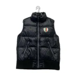 中古 メンズ カッパゴルフ KAPPA GOLF ダウンベスト L ブラック 中綿 ダブルジップ