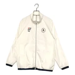 中古 メンズ アンパスィ and per se フルジップアウター LL 白 ホワイト ダブルジップ 薄手 ポケッタブル