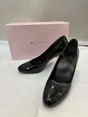 N 最終値下げ中【ヴィンテージ】ダイアナ パンプス 23.5 ブラック ハイヒール エナメル