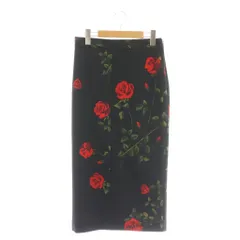 ANNA MOLINARI サテン フレアスカート シフォントリム 黒 40｜楽天市場