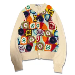 COMME des GARCONS コムデギャルソンコムデギャルソン　コムコム　AD2005　フラワー　クロシェ編みカーディガン　切替　レディース　サイズM