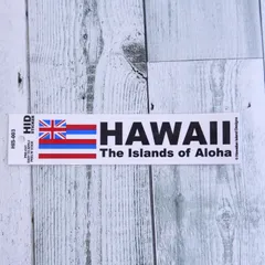 HAWAII ステッカー ハワイ州旗 横長 細長 ハワイ シール デカール ハワイアン雑貨＜HIS-003＞