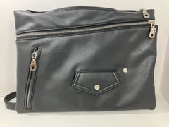 ブラック レザー クラッチバック セカンドバック 革 ショルダーバック