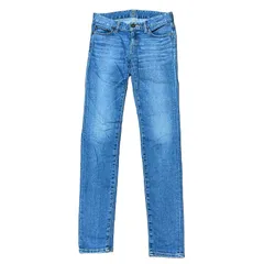 BLACK BY MOUSSY ストレッチ スリム テーパードデニム ブルー サイズ23 レディースXXS ブラックバイマウジー